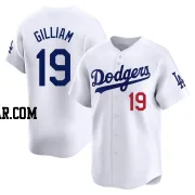 Jim Gilliam Men's Los Angeles Dodgers White Limited Home Jersey