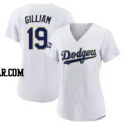 Jim Gilliam Women's Los Angeles Dodgers White/Gold Authentic 2021 Gold Program Player Jersey