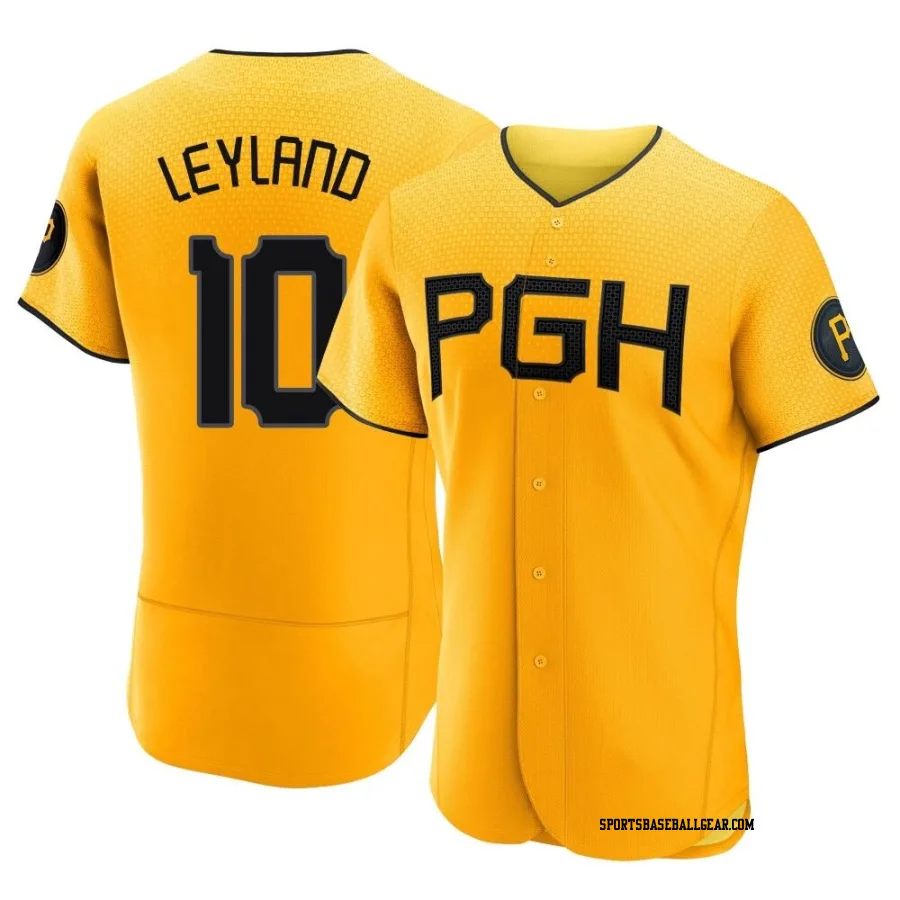 Jim Leyland Men's Pittsburgh Pirates Gold Authentic 2023 City Connect Jersey