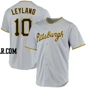 Jim Leyland Men's Pittsburgh Pirates Gray Replica Road Jersey