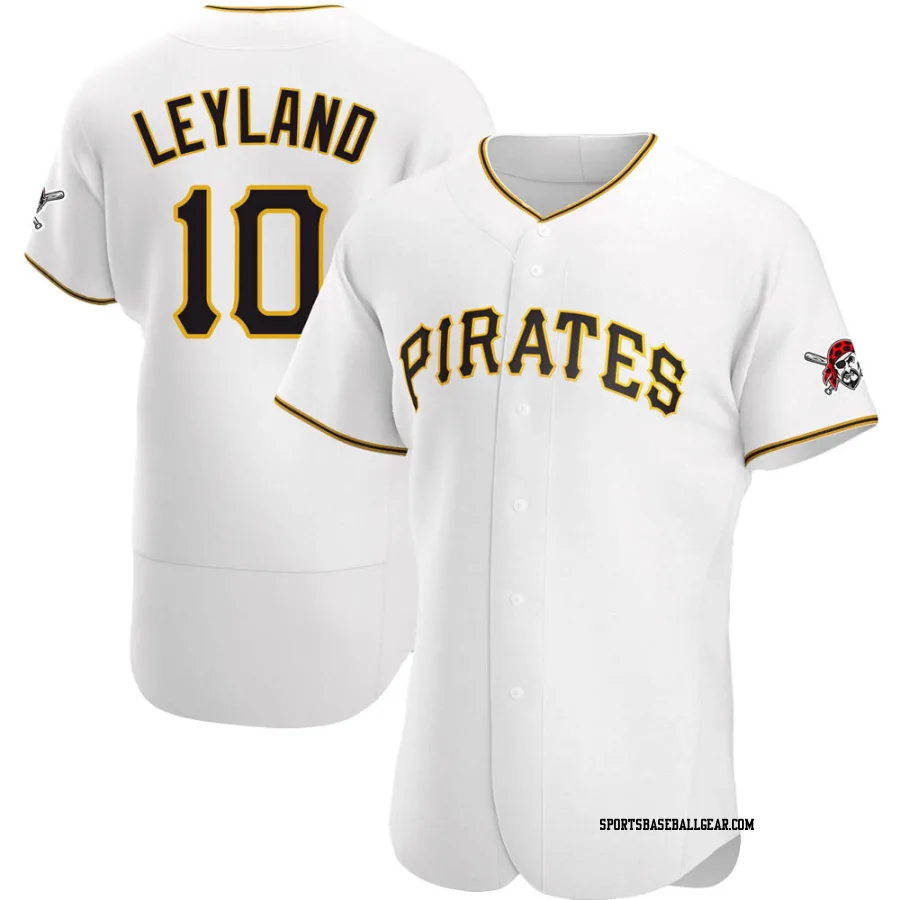 Jim Leyland Men's Pittsburgh Pirates White Authentic Home Jersey