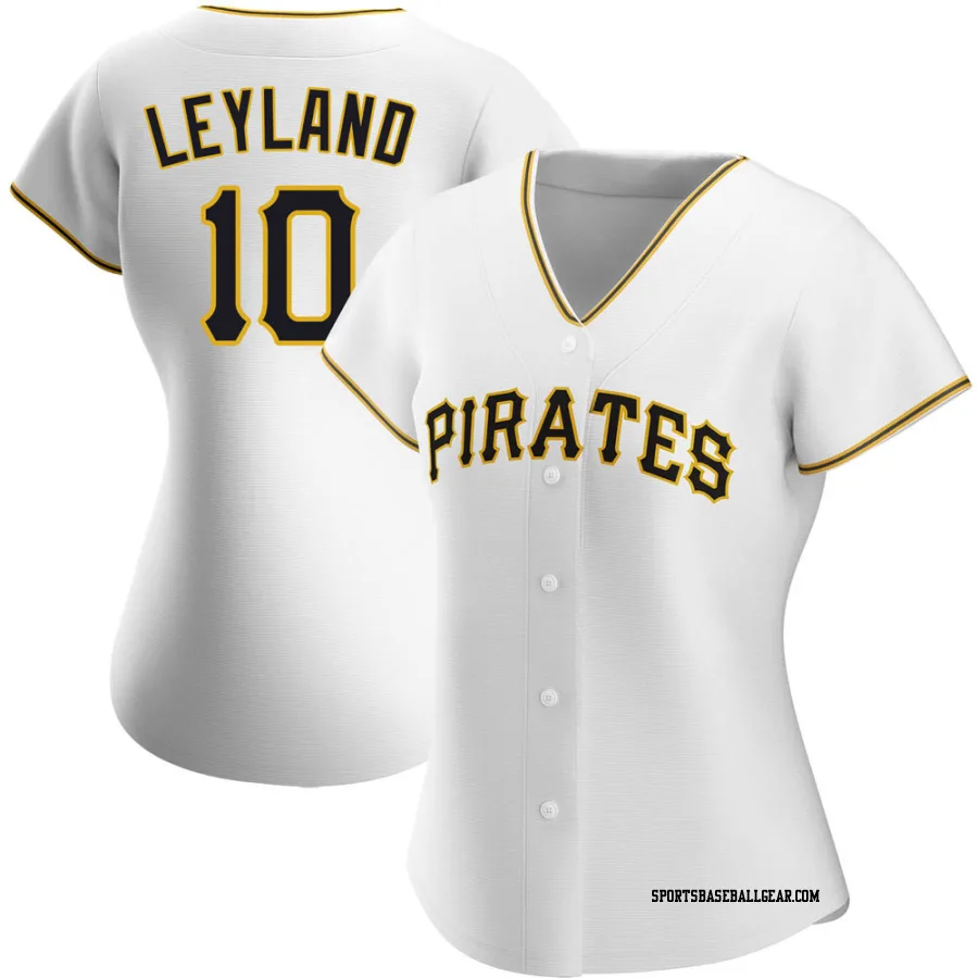 Jim Leyland Women's Pittsburgh Pirates White Replica Home Jersey