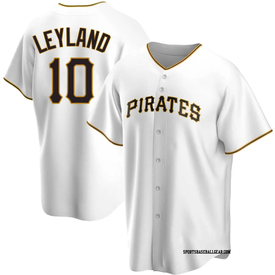 Jim Leyland Youth Pittsburgh Pirates White Replica Home Jersey