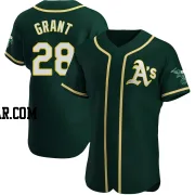 Jim Mudcat Grant Men's Oakland Athletics Green Authentic Alternate Jersey