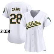 Jim Mudcat Grant Women's Oakland Athletics White Limited Home Jersey