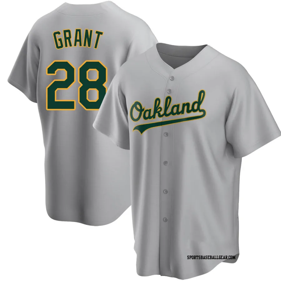 Jim Mudcat Grant Youth Oakland Athletics Gray Replica Road Jersey