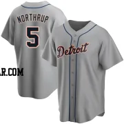 Jim Northrup Men's Detroit Tigers Gray Replica Road Jersey