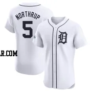 Jim Northrup Men's Detroit Tigers White Elite Home Patch Jersey