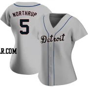 Jim Northrup Women's Detroit Tigers Gray Authentic Road Jersey