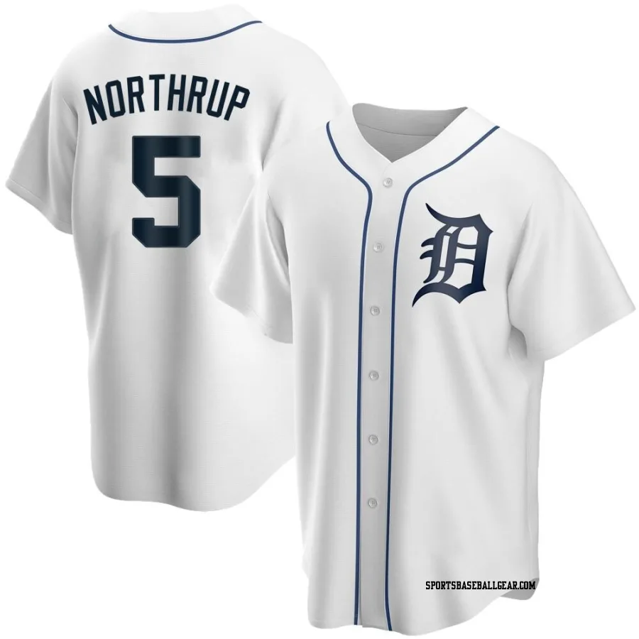 Jim Northrup Youth Detroit Tigers White Replica Home Jersey