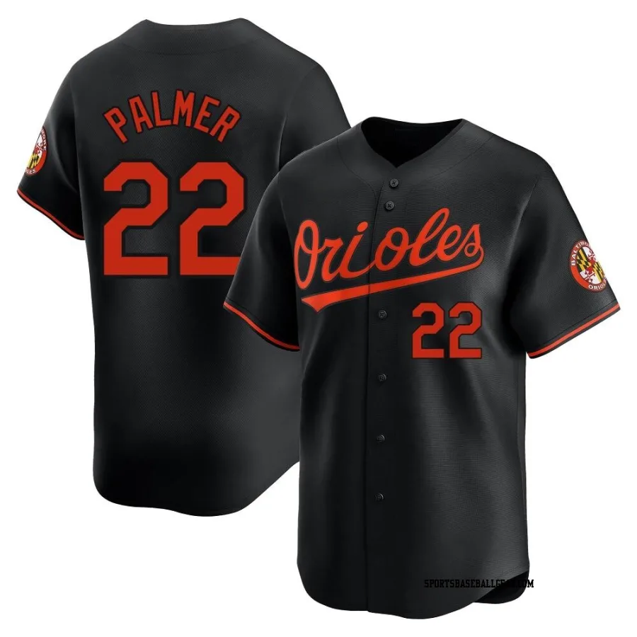 Jim Palmer Men's Baltimore Orioles Black Limited Alternate Jersey