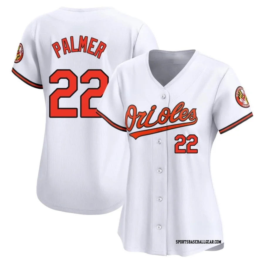 Jim Palmer Women's Baltimore Orioles White Limited Home Jersey