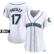 Jim Presley Women's Seattle Mariners White Limited Home Jersey