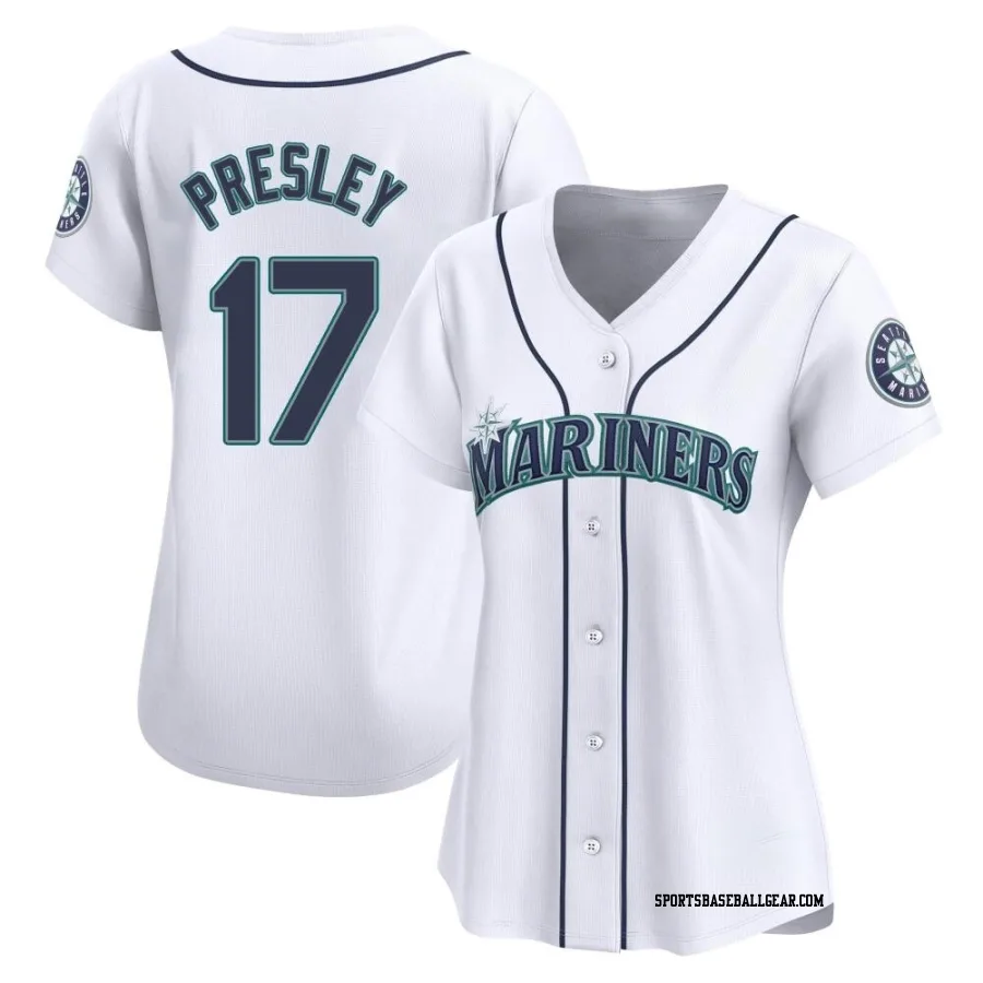 Jim Presley Women's Seattle Mariners White Limited Home Jersey