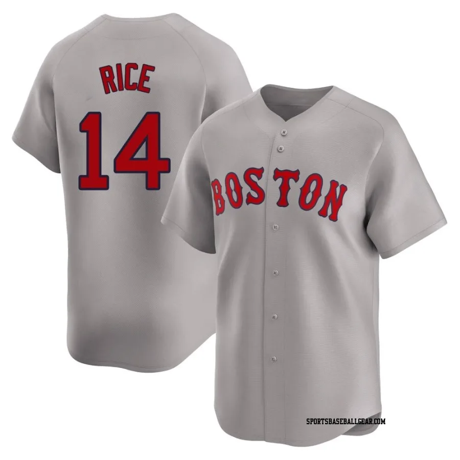 Jim Rice Men's Boston Red Sox Gray Limited Away Jersey