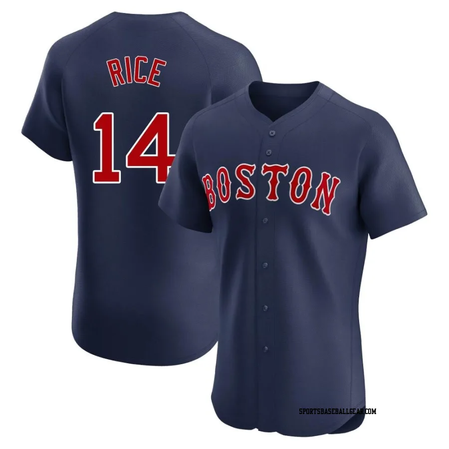 Jim Rice Men's Boston Red Sox Navy Elite Alternate Jersey