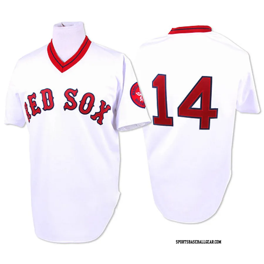 Jim Rice Men's Boston Red Sox White Authentic 1975 Throwback Jersey