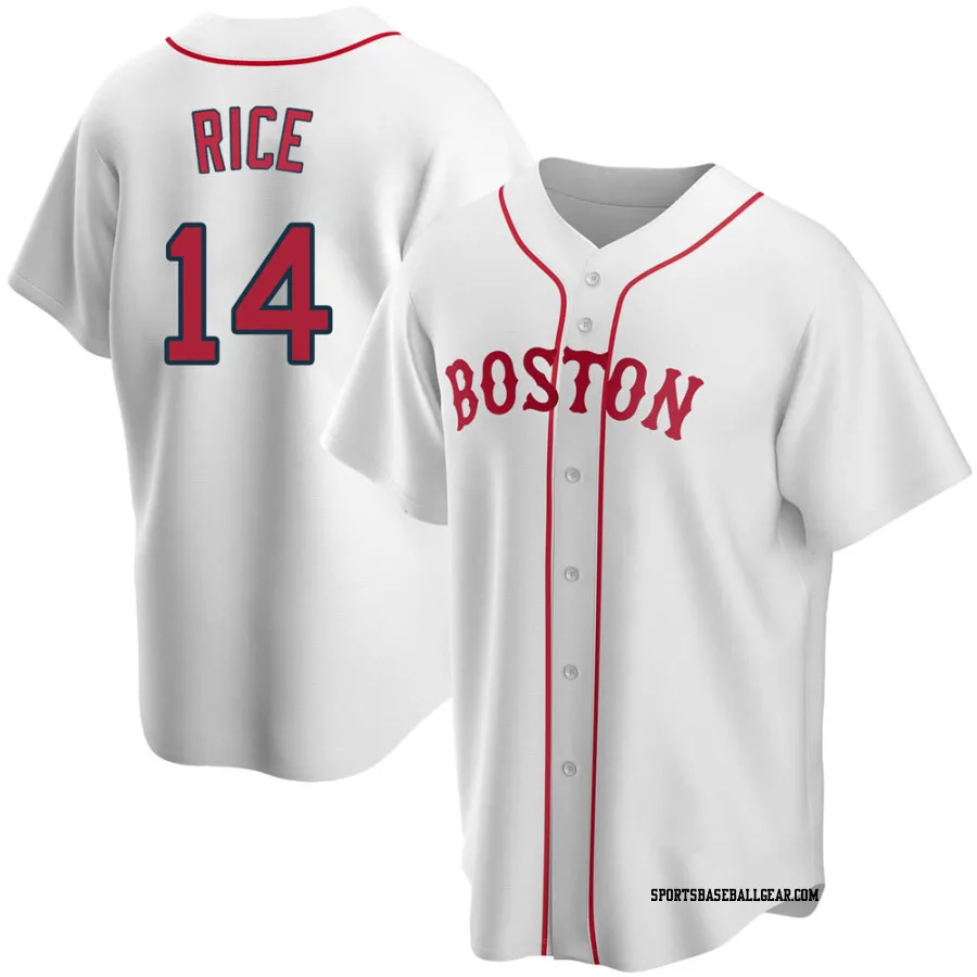 Jim Rice Men's Boston Red Sox White Replica Alternate Jersey