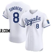 Jim Sundberg Men's Kansas City Royals White Elite Home Jersey