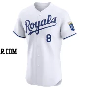 Jim Sundberg Men's Kansas City Royals White Elite Home Jersey