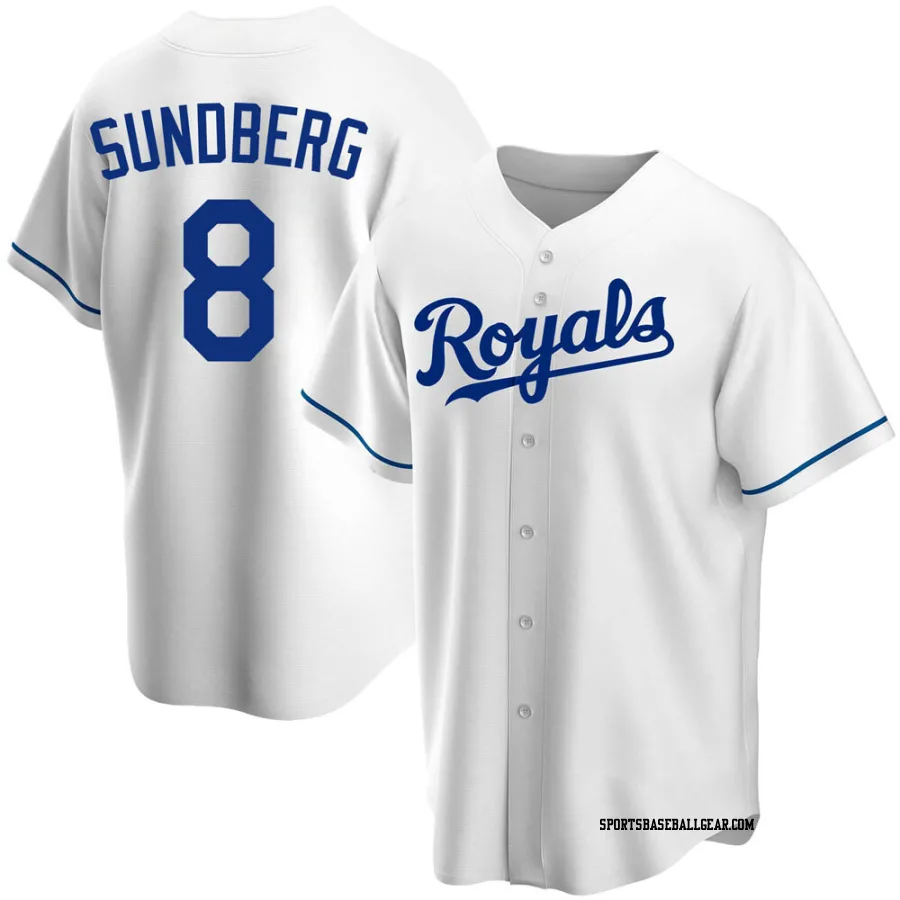 Jim Sundberg Men's Kansas City Royals White Replica Home Jersey