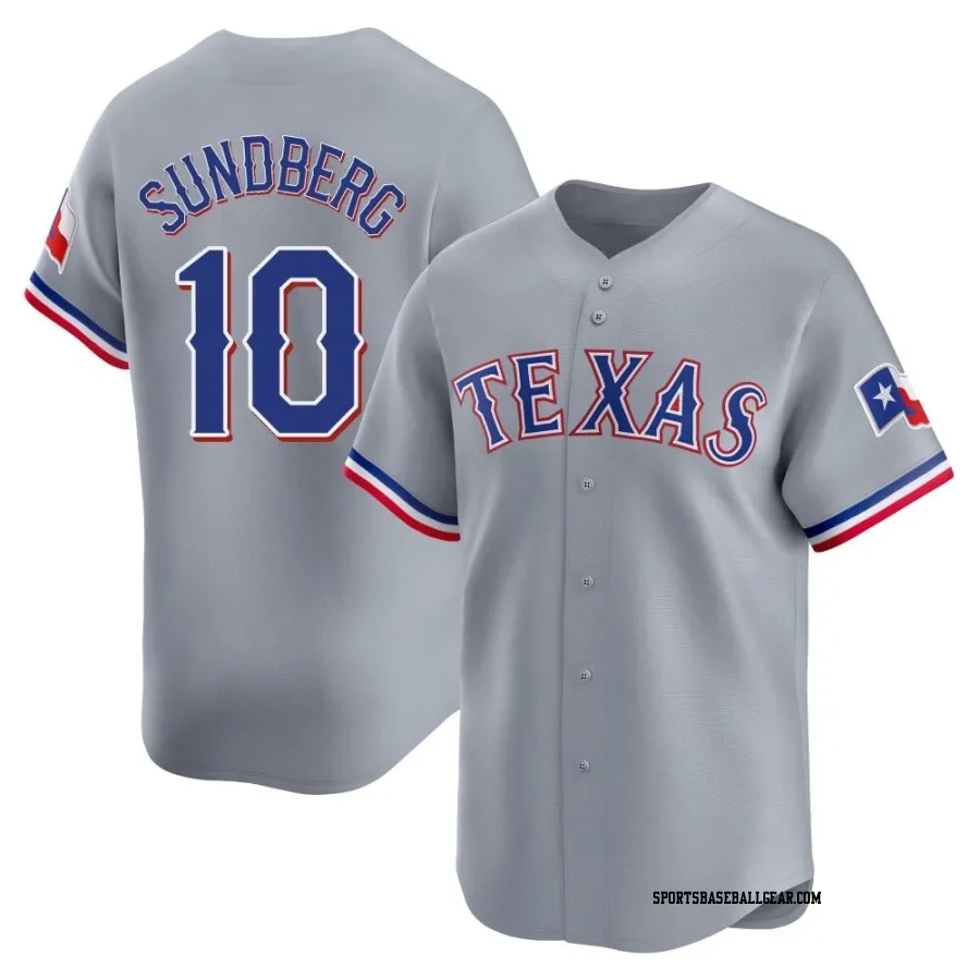 Jim Sundberg Men's Texas Rangers Gray Limited Away Jersey