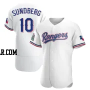 Jim Sundberg Men's Texas Rangers White Authentic Home Jersey