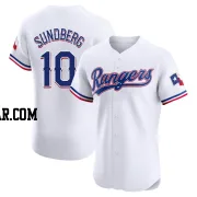 Jim Sundberg Men's Texas Rangers White Elite Home Jersey