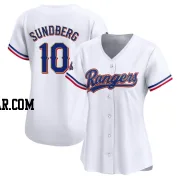 Jim Sundberg Women's Texas Rangers Gold Limited White 2024 Collection Jersey