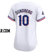 Jim Sundberg Women's Texas Rangers Gold Limited White 2024 Collection Jersey