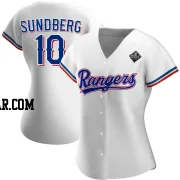 Jim Sundberg Women's Texas Rangers White Authentic Home 2023 World Series Jersey