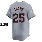 Jim Thome Men's Cleveland Guardians Gray Limited Road Jersey