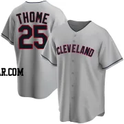 Jim Thome Men's Cleveland Guardians Gray Replica Road Jersey