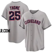 Jim Thome Men's Cleveland Guardians Gray Replica Road Jersey