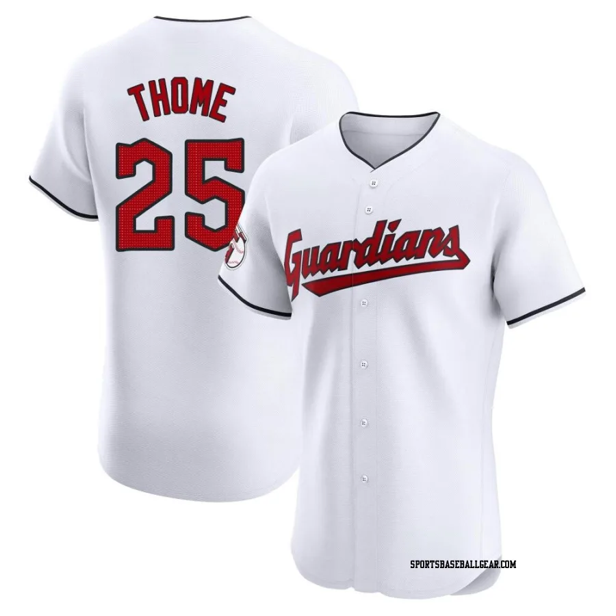 Jim Thome Men's Cleveland Guardians White Elite Home Jersey