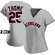 Jim Thome Women's Cleveland Guardians Gray Authentic Road Jersey