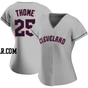 Jim Thome Women's Cleveland Guardians Gray Authentic Road Jersey