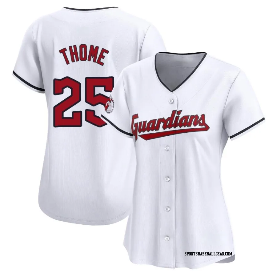 Jim Thome Women's Cleveland Guardians White Limited Home Jersey