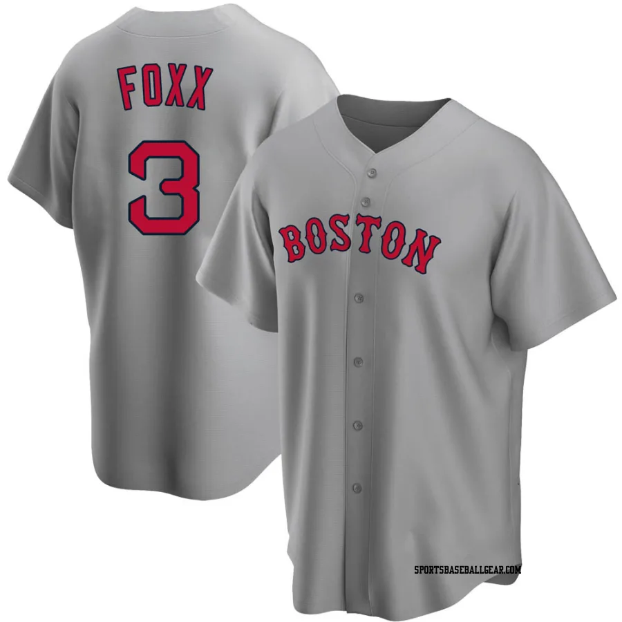 Jimmie Foxx Men's Boston Red Sox Gray Replica Road Jersey