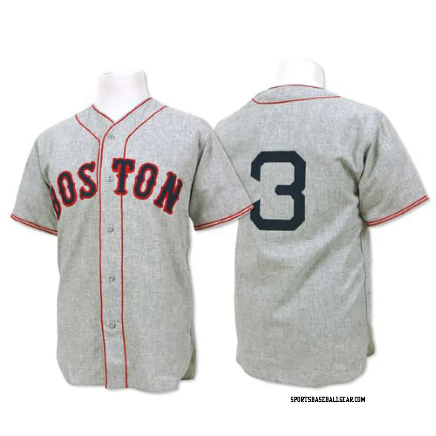 Jimmie Foxx Men's Boston Red Sox Grey Authentic 1936 Throwback Jersey