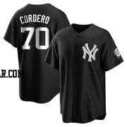 Jimmy Cordero Youth New York Yankees Black/White Replica Jersey