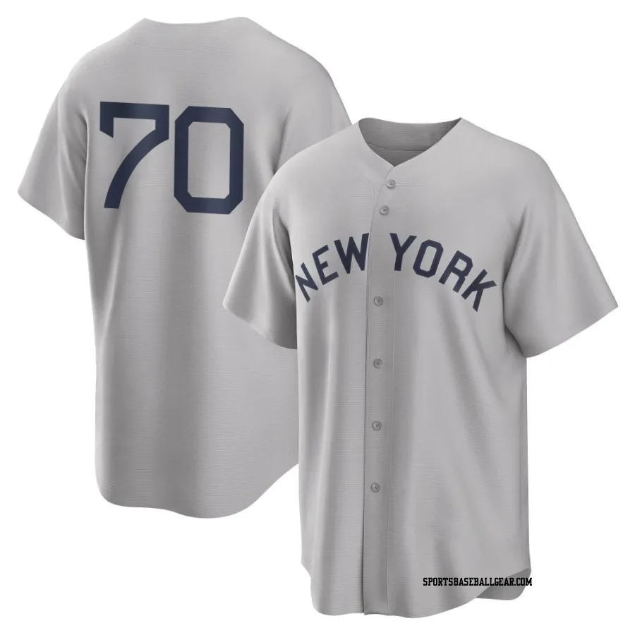 Jimmy Cordero Youth New York Yankees Gray Replica 2021 Field of Dreams Jersey