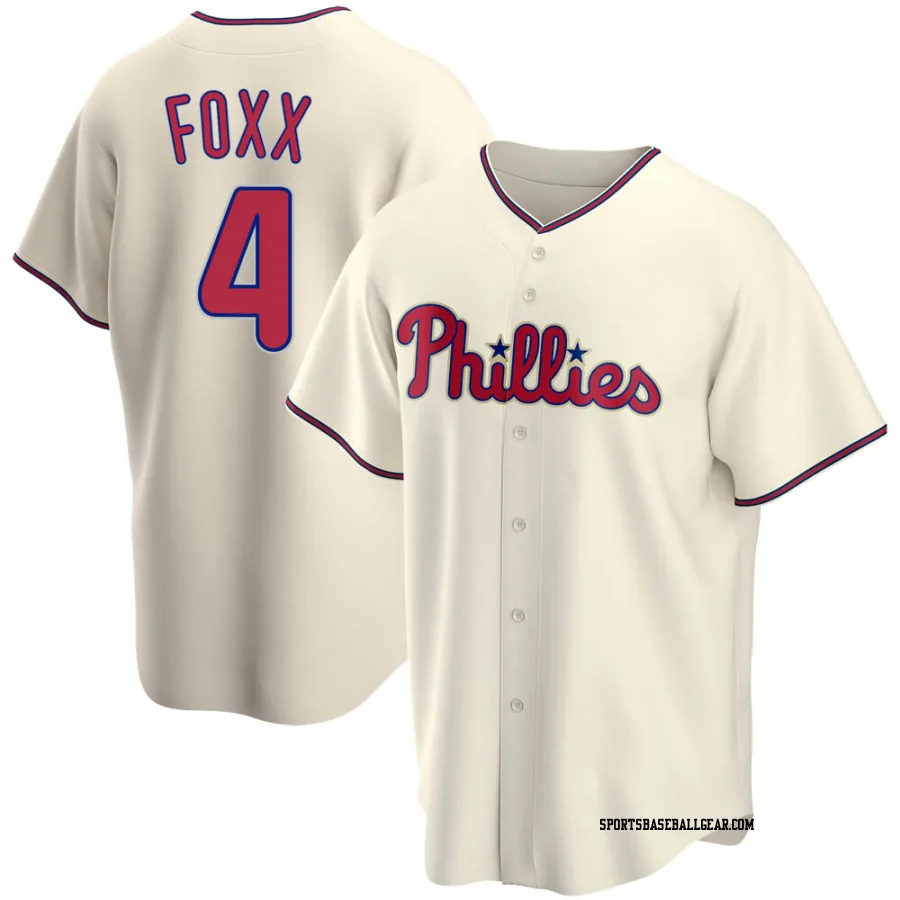 Jimmy Foxx Men's Philadelphia Phillies Cream Replica Alternate Jersey