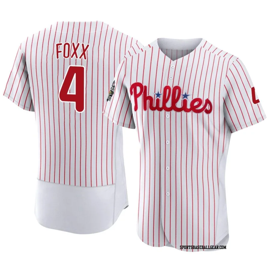 Jimmy Foxx Men's Philadelphia Phillies White Authentic 2022 World Series Home Jersey