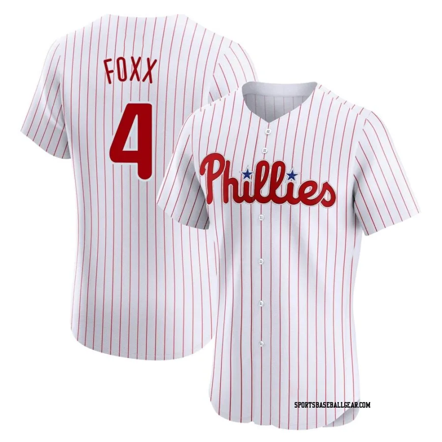 Jimmy Foxx Men's Philadelphia Phillies White Elite Home Jersey