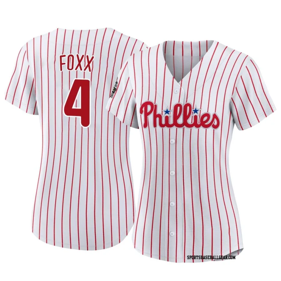 Jimmy Foxx Women's Philadelphia Phillies White Authentic 2022 World Series Home Jersey