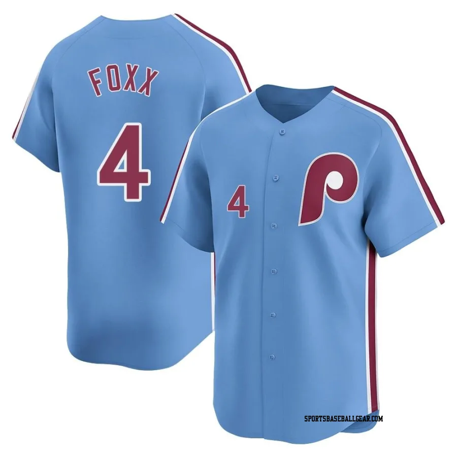 Jimmy Foxx Youth Philadelphia Phillies Light Blue Limited Alternate Jersey