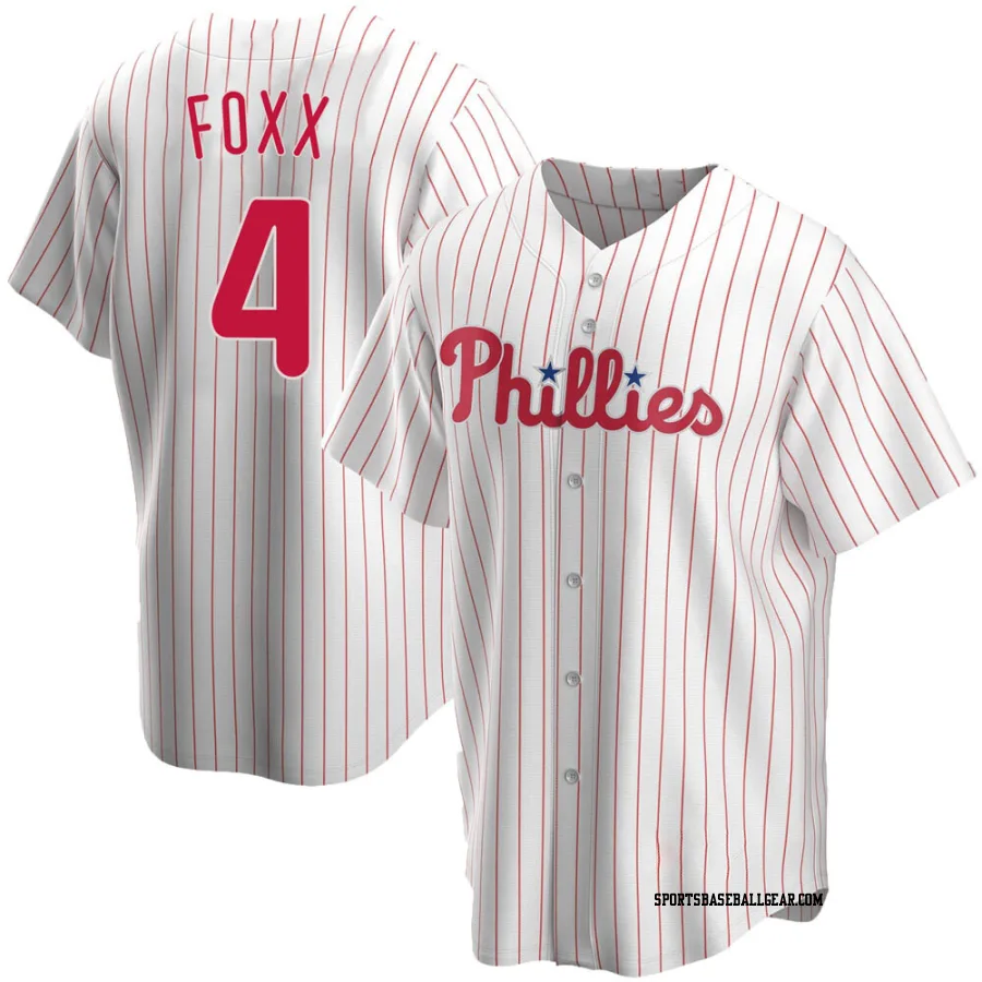 Jimmy Foxx Youth Philadelphia Phillies White Replica Home Jersey