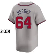 Jimmy Herget Men's Atlanta Braves Gray Limited Away Jersey