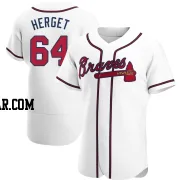 Jimmy Herget Men's Atlanta Braves White Authentic Home Jersey